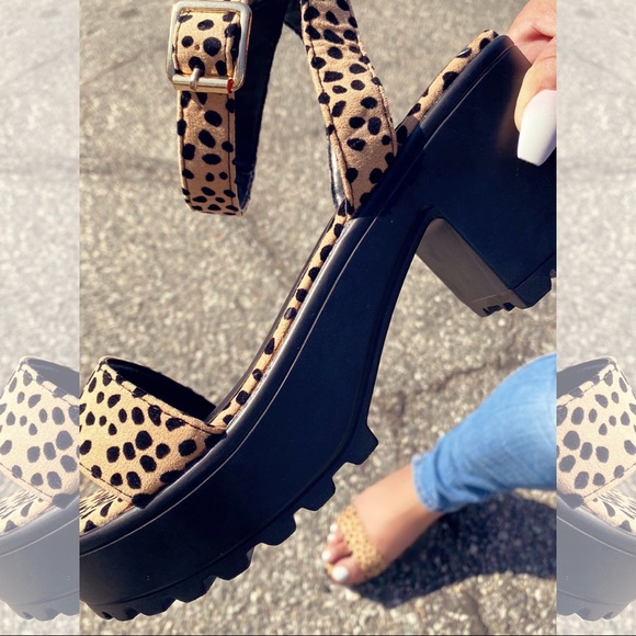 Shoes - Mini Cheetah Chunky Sandal